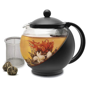 40 Oz Half Moon Teapot with Stainless Steel Filter